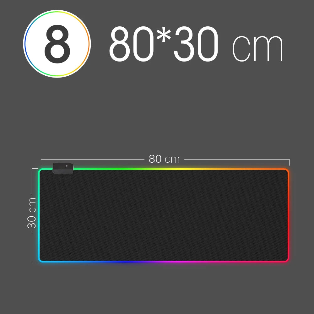 RGB LED Gaming Mouse Pad — 10 Sizes