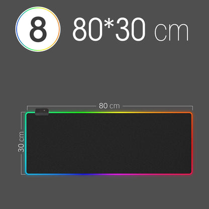 RGB LED Gaming Mouse Pad — 10 Sizes