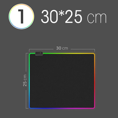 RGB LED Gaming Mouse Pad — 10 Sizes