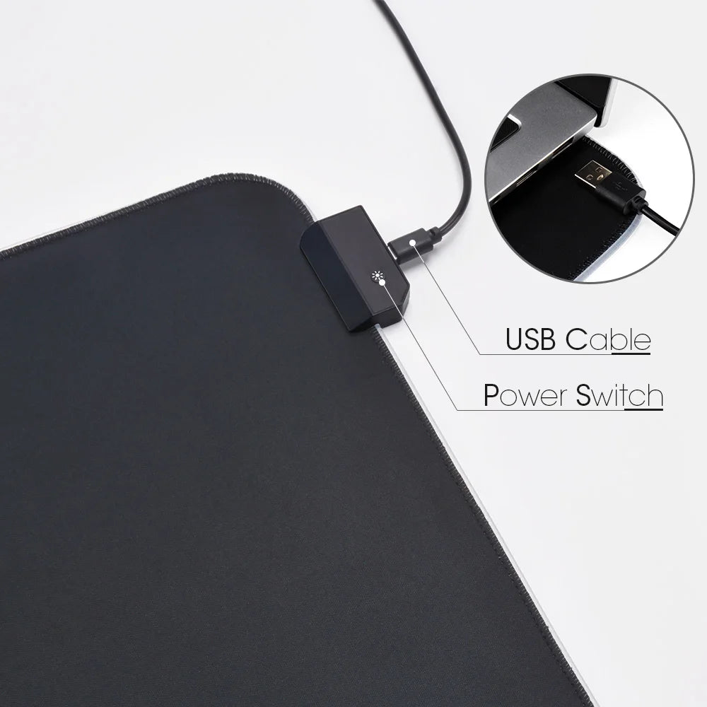 RGB LED Gaming Mouse Pad — 10 Sizes