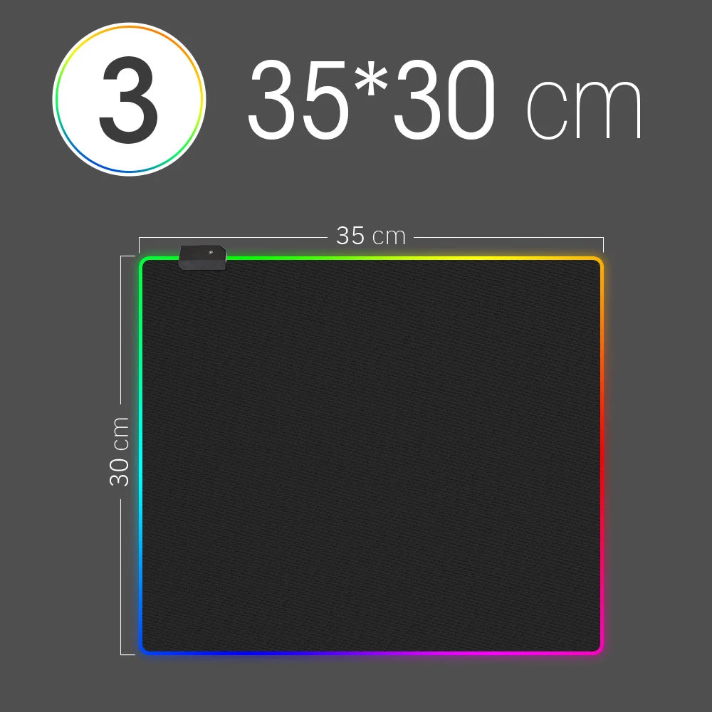 RGB LED Gaming Mouse Pad — 10 Sizes