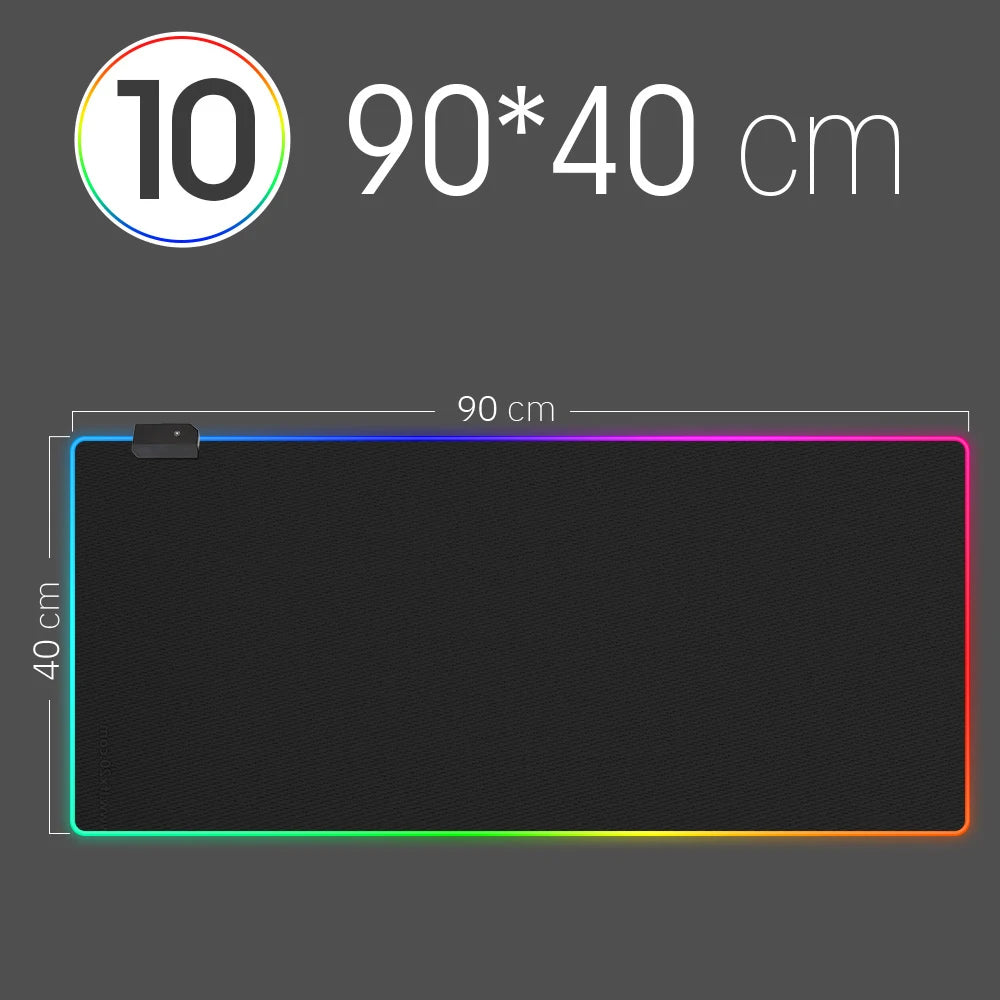 RGB LED Gaming Mouse Pad — 10 Sizes
