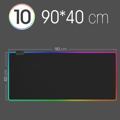 RGB LED Gaming Mouse Pad — 10 Sizes