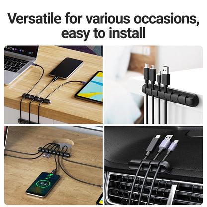 Cable Management Clips — Desk Organizer