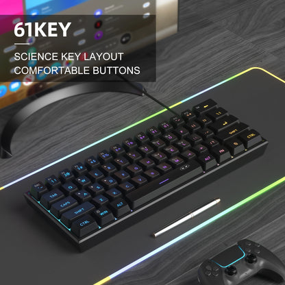 Mini 60% RGB Gaming Keyboard — Compact & Colorful