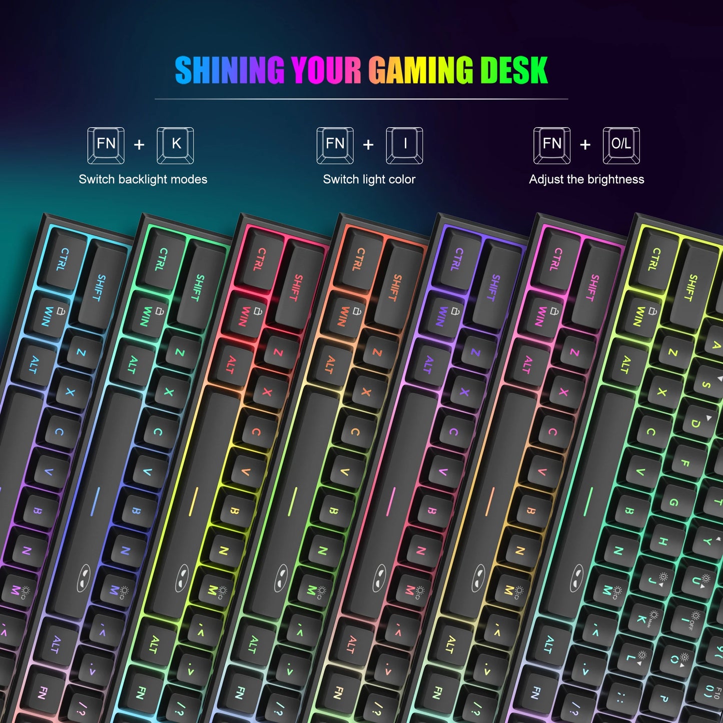 Mini 60% RGB Gaming Keyboard — Compact & Colorful