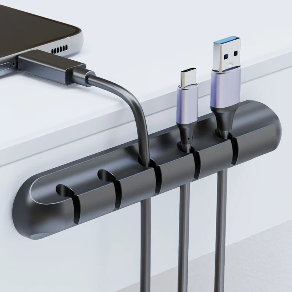 Cable Management Clips — Desk Organizer